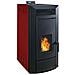 Stufa A Pellet Idraulica Ermetic Kleona 22,7 Kw Bordeaux - Foto miniatura 1
