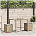 Sgabelli Giardino con Cuscini 4pz Beige 40x40x43 cm Polyrattan - Foto miniatura 2