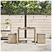 Sgabelli Giardino con Cuscini 4pz Beige 40x40x43 cm Polyrattan - Foto miniatura 3