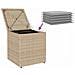 Sgabelli Giardino con Cuscini 4pz Beige 40x40x43 cm Polyrattan - Foto miniatura 9
