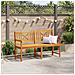 Panchina da Giardino 150x56x90 cm Legno Massello di Acacia - Foto miniatura 3