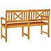 Panchina da Giardino 150x56x90 cm Legno Massello di Acacia - Foto miniatura 6