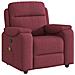 Poltrona Massaggiante Reclinabile Rosso Vino in Tessuto - Foto miniatura 1