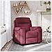 Poltrona Massaggiante Reclinabile Rosso Vino in Tessuto - Foto miniatura 2