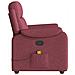 Poltrona Massaggiante Reclinabile Rosso Vino in Tessuto - Foto miniatura 4