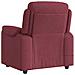 Poltrona Massaggiante Reclinabile Rosso Vino in Tessuto - Foto miniatura 5
