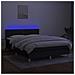 Letto a Molle con Materasso e LED Nero 140x200 cm in Tessuto - Foto miniatura 3