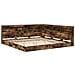 Letto con libreria Quercia Affumicata 180x200 cm Legno Ingegnerizzato - Foto miniatura 3