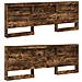 Letto con libreria Quercia Affumicata 180x200 cm Legno Ingegnerizzato - Foto miniatura 5