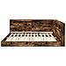 Letto con libreria Quercia Affumicata 180x200 cm Legno Ingegnerizzato - Foto miniatura 6