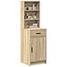 Armadio alto Rovere Sonoma 40x41x135 cm Legno ingegnerizzato - Foto miniatura 3