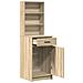 Armadio alto Rovere Sonoma 40x41x135 cm Legno ingegnerizzato - Foto miniatura 5