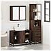 Set Mobili da Bagno 3 pz Rovere Marrone in Legno Multistrato - Foto miniatura 3
