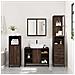 Set Mobili da Bagno 3 pz Rovere Marrone in Legno Multistrato - Foto miniatura 4