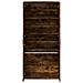 Scarpiera Rovere Fumo 80x39x178 cm in Legno Multistrato - Foto miniatura 6