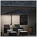 Ombrello da giardino Antracite 248.5 x 247.5 x 160 cm Tessuto - Foto miniatura 3