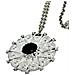 Collana Lunga Azca In Argento Placcato 10µ E Cristallo Nero. - Foto miniatura 2