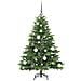 Albero di Natale artificiale con 150 LED Verde 120 cm PE e PVC - Foto miniatura 4