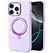 Cover per iPhone 16 Pro Max - PC+Pelle /PU, Viola, MagSafe - Foto miniatura 1