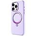 Cover per iPhone 16 Pro Max - PC+Pelle /PU, Viola, MagSafe - Foto miniatura 3