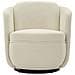 Poltrona Girevole Torino In Tessuto Bouclé Crema 70x72x75 Cm - Foto miniatura 2