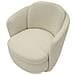 Poltrona Girevole Torino In Tessuto Bouclé Crema 70x72x75 Cm - Foto miniatura 4