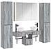 Set di mobili per il bagno 6 pcs Sonoma grigio - Foto miniatura 1