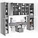 Set di mobili per il bagno 6 pcs Sonoma grigio - Foto miniatura 3