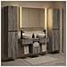 Set di mobili per il bagno 6 pcs Sonoma grigio - Foto miniatura 4
