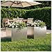 Vaso da giardino 2 pz Argento 40 x 30 x 30 cm Acciaio zincato - Foto miniatura 2