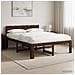 Letto matrimoniale con testiera ROSTOCK Marrone Scuro - Foto miniatura 2