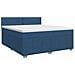 Letto box spring con materasso Blu 140 x 190 cm Tessuto - Foto miniatura 1