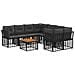 Set di divani da esterno 9 pz Nero e Grigio scuro polyrattan - Foto miniatura 1