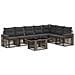 Set Divano da Giardino 8 pz Grigio e Grigio Scuro polyrattan - Foto miniatura 1