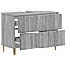 Armadio per Lavabo da Bagno DELFT Sonoma grigio 82 x 41 x 59 cm - Foto miniatura 3