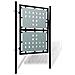 Cancello Cancelletto Per Recinzione Singolo Nero 100 X 250 Cm - Foto miniatura 4