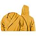 Accappatoio Con Cappuccio In Microfibra Adulto Unisex In Tinta Unita Vari Colori Xxl Giallo - Foto miniatura 4