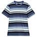 Yarn Dyed Sunrise Stripe Tee T-shirt, Blu Vintage, L Uomo - Foto miniatura 1