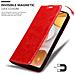 Custodia Compatibile Con Samsung Galaxy A42 In Rosso Mela - Coperchio Protettiva Con Chiusura Magnetica, Funzione Stand E Tasca Per Le Carte - Foto miniatura 7