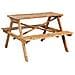 Tavolo da Picnic 115x115x81 cm in Bambù - Foto miniatura 1