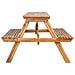 Tavolo da Picnic 115x115x81 cm in Bambù - Foto miniatura 2