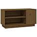 Mobile Porta Tv Miele 80x35x40,5 Cm In Legno Massello Di Pino - Foto miniatura 2