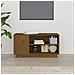 Mobile Porta Tv Miele 80x35x40,5 Cm In Legno Massello Di Pino - Foto miniatura 3