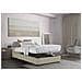 Letto Piazza E Mezza Chiara, Letto Contenitore Con Rivestimento In Tessuto, 100% Made In Italy, Apertura Frontale, Con Materasso Cm 120x190 Incluso, Beige - Foto miniatura 2
