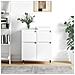 Credenza Bianca 60x35x70 Cm In Legno Multistrato - Foto miniatura 1