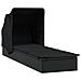 Lettino Con Tetto Pieghevole Nero 213x63x97 Cm Polyrattan - Foto miniatura 4