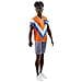 Barbie - Ken Fashionistas Capelli Con Treccine E Outfit Sportivo, Arancione - Foto miniatura 1