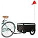 Rimorchio Da Bici Nero E Grigio 30 Kg In Ferro - Foto miniatura 3