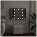Mobile a Specchio LED Rovere Artigianale 76x15x55cm Multistrato - Foto miniatura 2