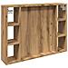 Mobile a Specchio LED Rovere Artigianale 76x15x55cm Multistrato - Foto miniatura 7